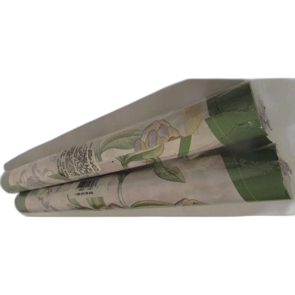 Vintage pre-pasted laser cut wallpaper border 5 yard ea 2 rolls butterfly flower